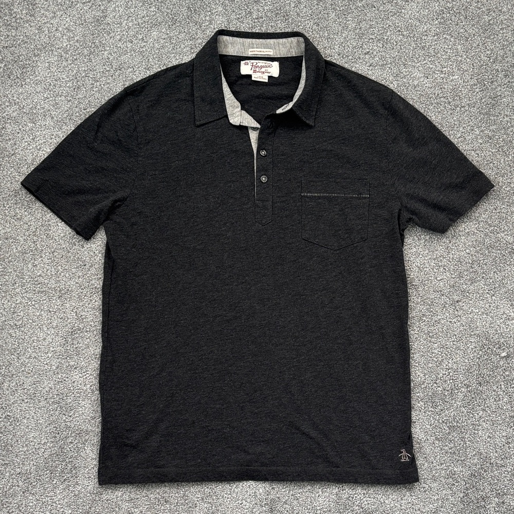 Original Penguin Men's Charcoal Polo Shirt